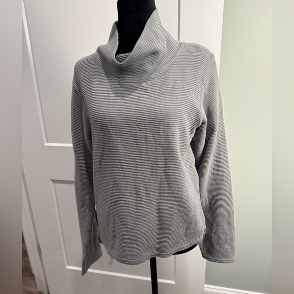 Hard Tail Forever gray ribbed mock neck sweater oversized - Picture 1 of 8